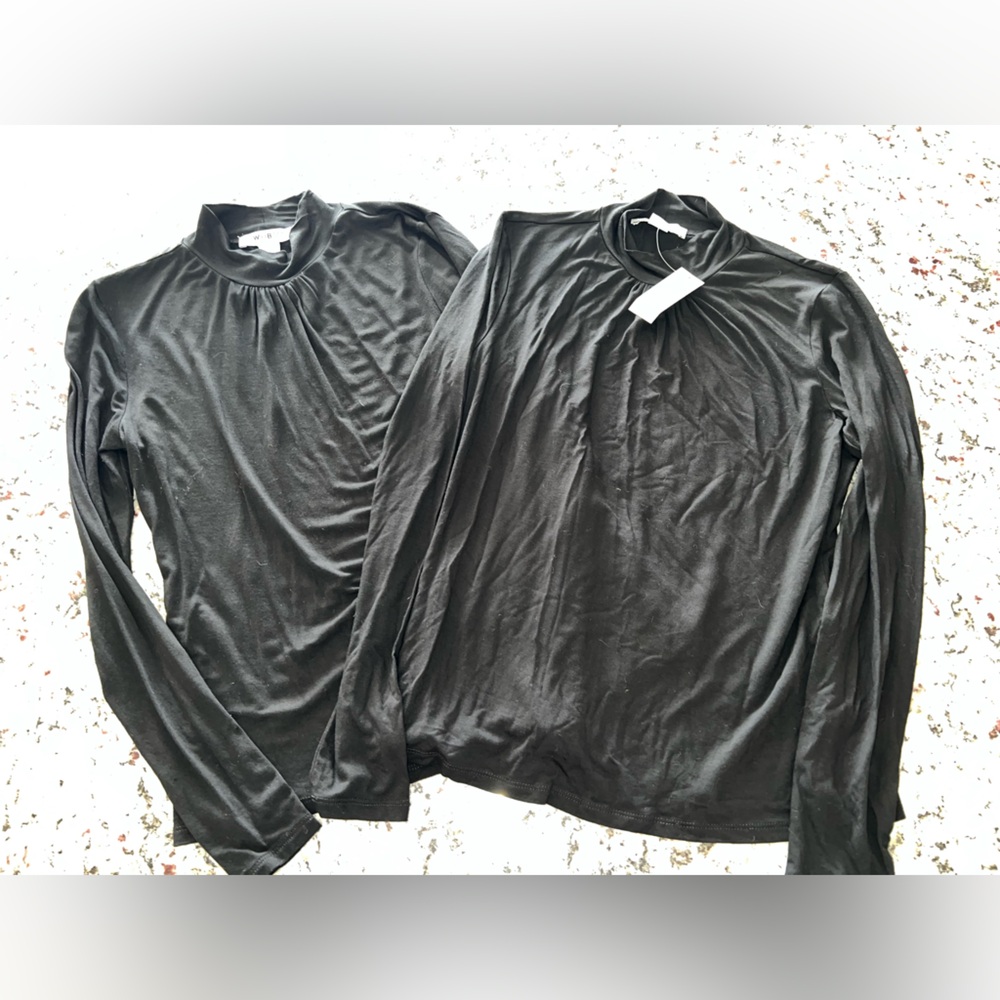 2 White House Black Market  Black Long Sleeve Tops